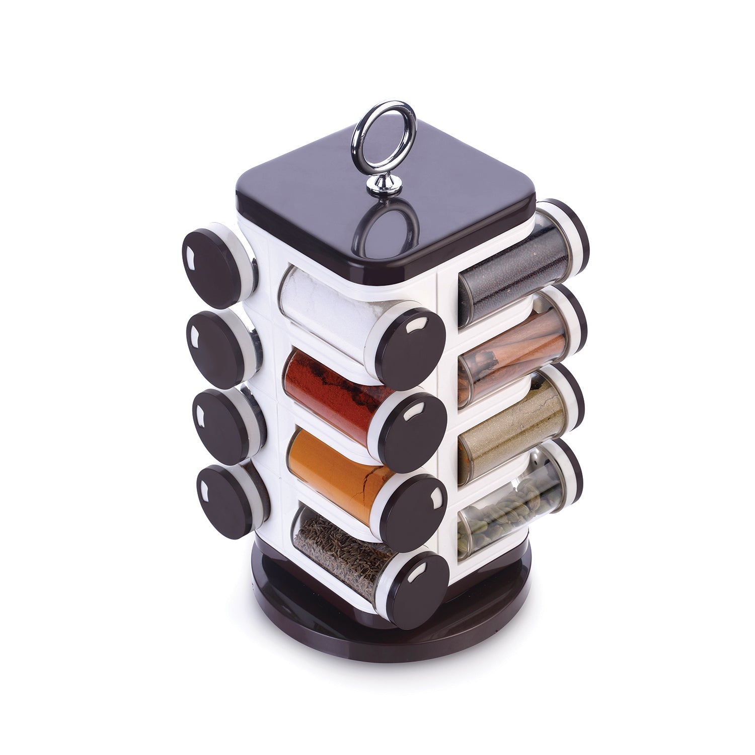 8119 Ganesh Multipurpose Revolving Spice Rack With 16 Pcs Dispenser each 100 ml Plastic Spice ABS Material 1 Piece Spice Set 1 Piece Spice Set (Plastic) DeoDap 8119 Ganesh Multipurpose Revolving Spice Rack With 16 Pcs Dispenser each 100 ml Plastic Spice ABS Material 1 Piece Spice Set 1 Piece Spice Set (Plastic) DeoDap